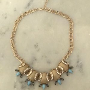 Blue & Beige Statement necklace